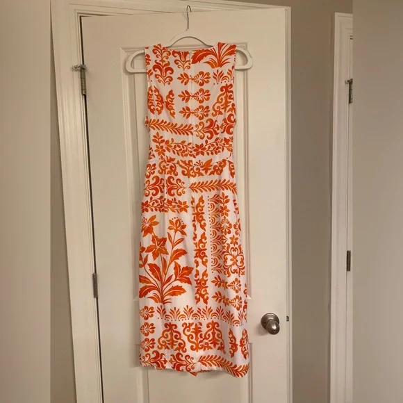 Ann Taylor sleeveless faux wrap knee length dress - Picture 3 of 3